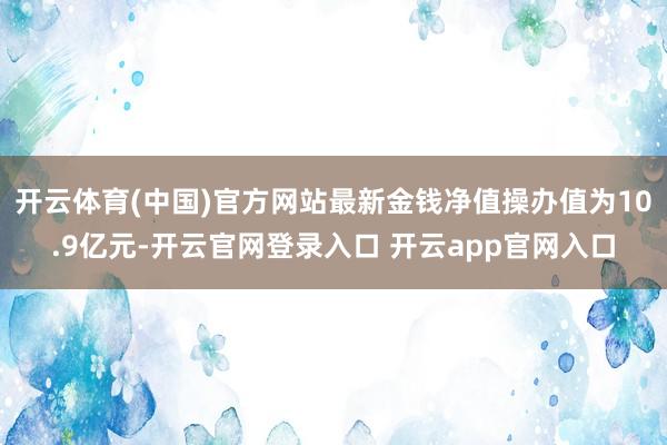 开云体育(中国)官方网站最新金钱净值操办值为10.9亿元-开云官网登录入口 开云app官网入口